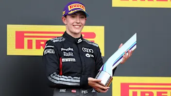 NORTHAMPTON, ENGLAND - JULY 04: Race winner Emma Felbermayr of Austria and Rodin Motorsport (5) on