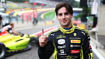 SPA, BELGIUM - JULY 17: Pole position qualifier Rafael Camara of Brazil and Invicta Racing (1)