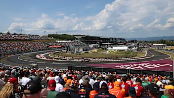 BUDAPEST, HUNGARY - AUGUST 02: Max Verstappen of the Netherlands driving the (1) Oracle Red Bull