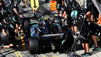 MONZA, ITALY - SEPTEMBER 04: Andrea Kimi Antonelli of Italy driving the (12) Mercedes AMG Petronas