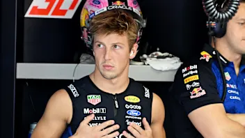 MONZA, ITALY - SEPTEMBER 05: Liam Lawson of New Zealand and Oracle Red Bull Racing looks on in the