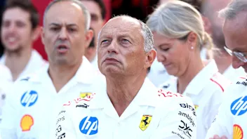 BUDAPEST, HUNGARY - JULY 25: Frederic Vasseur, Team Principal of Scuderia Ferrari looks on during
