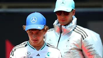 SUZUKA, JAPAN - MARCH 28: Pole position qualifier Andrea Kimi Antonelli of Italy and Mercedes AMG