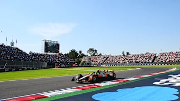 MEXICO CITY, MEXICO - OCTOBER 25: Lando Norris of Great Britain driving the (4) McLaren MCL39