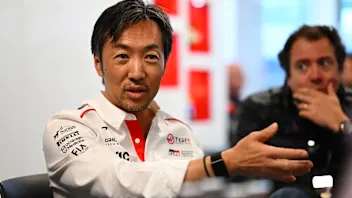 MONTREAL, QUEBEC - MAY 21: Ayao Komatsu, Team Principal of Haas F1 talks to the media during