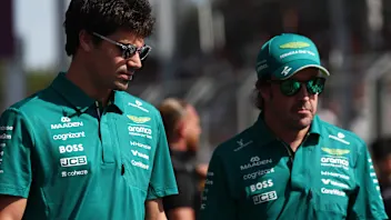 BAKU, AZERBAIJAN - SEPTEMBER 26: Lance Stroll of Canada and Aston Martin F1 Team and Fernando