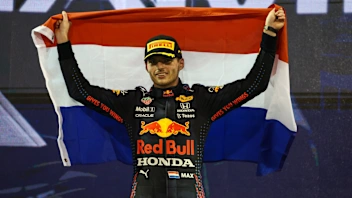 YAS MARINA CIRCUIT, UNITED ARAB EMIRATES - DECEMBER 12: 2021 drivers champion Max Verstappen, Red