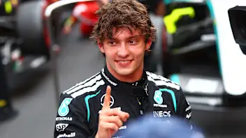MONTE-CARLO, MONACO - JUNE 07: Race winner Andrea Kimi Antonelli of Italy and Mercedes AMG Petronas