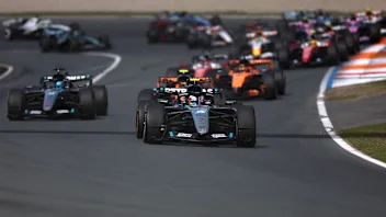 ZANDVOORT, NETHERLANDS - AUGUST 23: Lando Norris of Great Britain driving the (1) McLaren MCL40