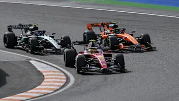 ZANDVOORT, NETHERLANDS - AUGUST 23: Lando Norris of Great Britain driving the (1) McLaren MCL40