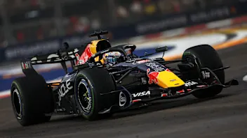 SINGAPORE, SINGAPORE - OCTOBER 10: Max Verstappen of the Netherlands driving the (3) Oracle Red