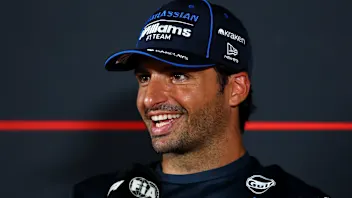 MADRID, SPAIN - SEPTEMBER 10: Carlos Sainz of Spain and Williams speaks in the Drivers Press