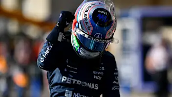 AUSTIN, TEXAS - OCTOBER 24: Pole position qualifier Andrea Kimi Antonelli of Italy and Mercedes AMG
