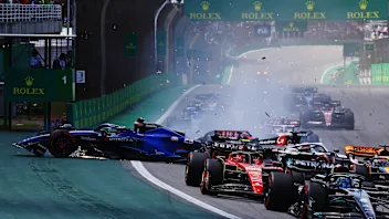 SAO PAULO, BRAZIL - NOVEMBER 05: Alexander Albon of Thailand driving the (23) Williams FW45