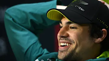 SAO PAULO, BRAZIL - NOVEMBER 02: Lance Stroll of Canada and Aston Martin F1 Team reacts in the
