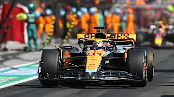 BUDAPEST, HUNGARY - JULY 23: Oscar Piastri of Australia driving the (81) McLaren MCL60 Mercedes in