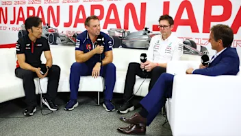 SUZUKA, JAPAN - SEPTEMBER 22: Ayao Komatsu, Trackside Engineering Director at Haas F1, Jonathan