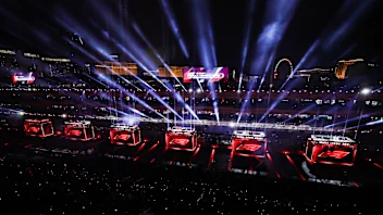LAS VEGAS, NEVADA - NOVEMBER 15: A general view as F1 Drivers are introduced during the Opening
