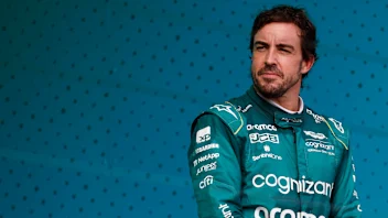 BAKU, AZERBAIJAN - APRIL 27: Fernando Alonso of Spain and Aston Martin F1 Team looks on in the