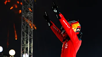 SINGAPORE, SINGAPORE - SEPTEMBER 17: Carlos Sainz of Spain driving (55) the Ferrari SF-23 on track