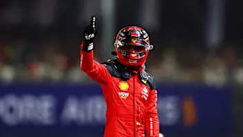 SINGAPORE, SINGAPORE - SEPTEMBER 16: Carlos Sainz of Spain driving (55) the Ferrari SF-23 on track
