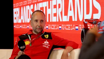 ZANDVOORT, NETHERLANDS - AUGUST 25: Enrico Cardile, Head of Chassis Area at Ferrari, attends the