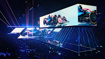 LONDON, ENGLAND - FEBRUARY 18: The Alpine F1 is presented during F1 75 Live at The O2 Arena on