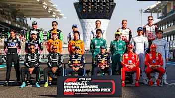 TABU DHABI, UNITED ARAB EMIRATES - DECEMBER 08: The 2024 F1 Drivers Class Photo takes place on