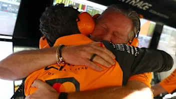 ABU DHABI, UNITED ARAB EMIRATES - DECEMBER 08: McLaren Chief Executive Officer Zak Brown celebrates