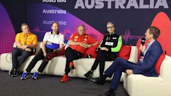 MELBOURNE, AUSTRALIA - MARCH 22: McLaren Chief Executive Officer Zak Brown, Peter Bayer, CEO of