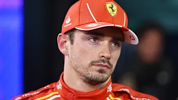 BAHRAIN, BAHRAIN - MARCH 01: Second placed qualifier Charles Leclerc of Monaco and Ferrari looks on