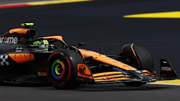 SPA, BELGIUM - JULY 26: Lando Norris of Great Britain driving the (4) McLaren MCL38 Mercedes on