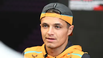 SAO PAULO, BRAZIL - OCTOBER 31: Lando Norris of Great Britain and McLaren looks on in the Paddock