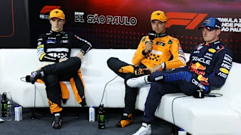 SAO PAULO, BRAZIL - NOVEMBER 02: Sprint winner Lando Norris of Great Britain and McLaren, Second