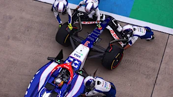 SHANGHAI, CHINA - APRIL 21: Daniel Ricciardo of Australia driving the (3) Visa Cash App RB VCARB 01