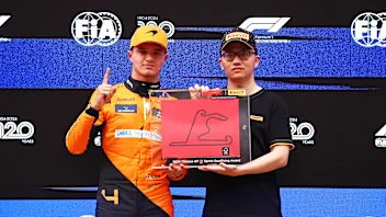 SHANGHAI, CHINA - APRIL 19: Lando Norris of Great Britain driving the (4) McLaren MCL38 Mercedes on
