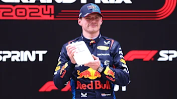 SHANGHAI, CHINA - APRIL 20: Sprint winner Max Verstappen of the Netherlands and Oracle Red Bull