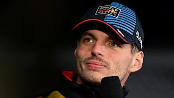 LAS VEGAS, NEVADA - NOVEMBER 20: Max Verstappen of the Netherlands and Oracle Red Bull Racing talks