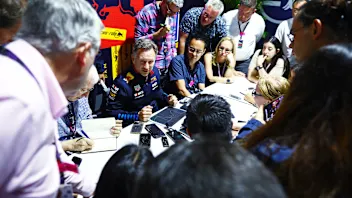 MEXICO CITY, MEXICO - OCTOBER 25: Oracle Red Bull Racing Team Principal Christian Horner attends