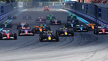 MIAMI, FLORIDA - MAY 03: Oscar Piastri of Australia driving the (81) McLaren MCL38 Mercedes on