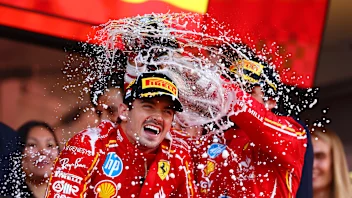 MONTE-CARLO, MONACO - MAY 26: Race winner Charles Leclerc of Monaco and Ferrari and Third placed