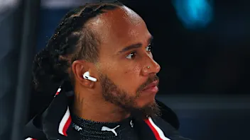 ZANDVOORT, NETHERLANDS - AUGUST 24: Lewis Hamilton of Great Britain and Mercedes in the garage