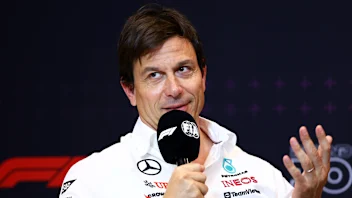 BARCELONA, SPAIN - JUNE 21: Mercedes GP Executive Director Toto Wolff talks in the Team Principals