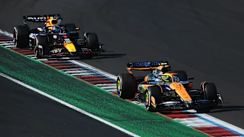AUSTIN, TEXAS - OCTOBER 20: Lando Norris of Great Britain driving the (4) McLaren MCL38 Mercedes