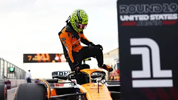 AUSTIN, TEXAS - OCTOBER 19: Lando Norris of Great Britain driving the (4) McLaren MCL38 Mercedes on
