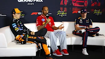 SHANGHAI, CHINA - MARCH 22: Second placed Oscar Piastri of Australia and McLaren Sprint winner