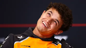 SINGAPORE, SINGAPORE - OCTOBER 02: Lando Norris of Great Britain and McLaren looks on in the