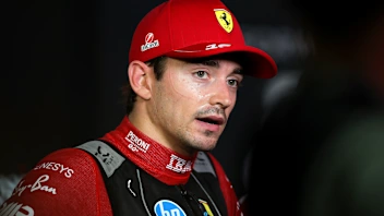 SINGAPORE, SINGAPORE - OCTOBER 04: Seventh placed qualifier Charles Leclerc of Monaco and Scuderia