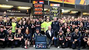 BAKU, AZERBAIJAN - SEPTEMBER 21: Race winner Max Verstappen of the Netherlands and Oracle Red Bull