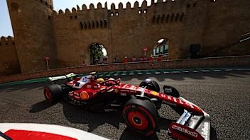 BAKU, AZERBAIJAN - SEPTEMBER 19: Lewis Hamilton of Great Britain driving the (44) Scuderia Ferrari